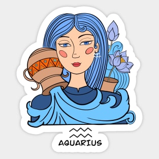 Aquarius Constellation:Creativity And Progress | Astrology Art Sticker